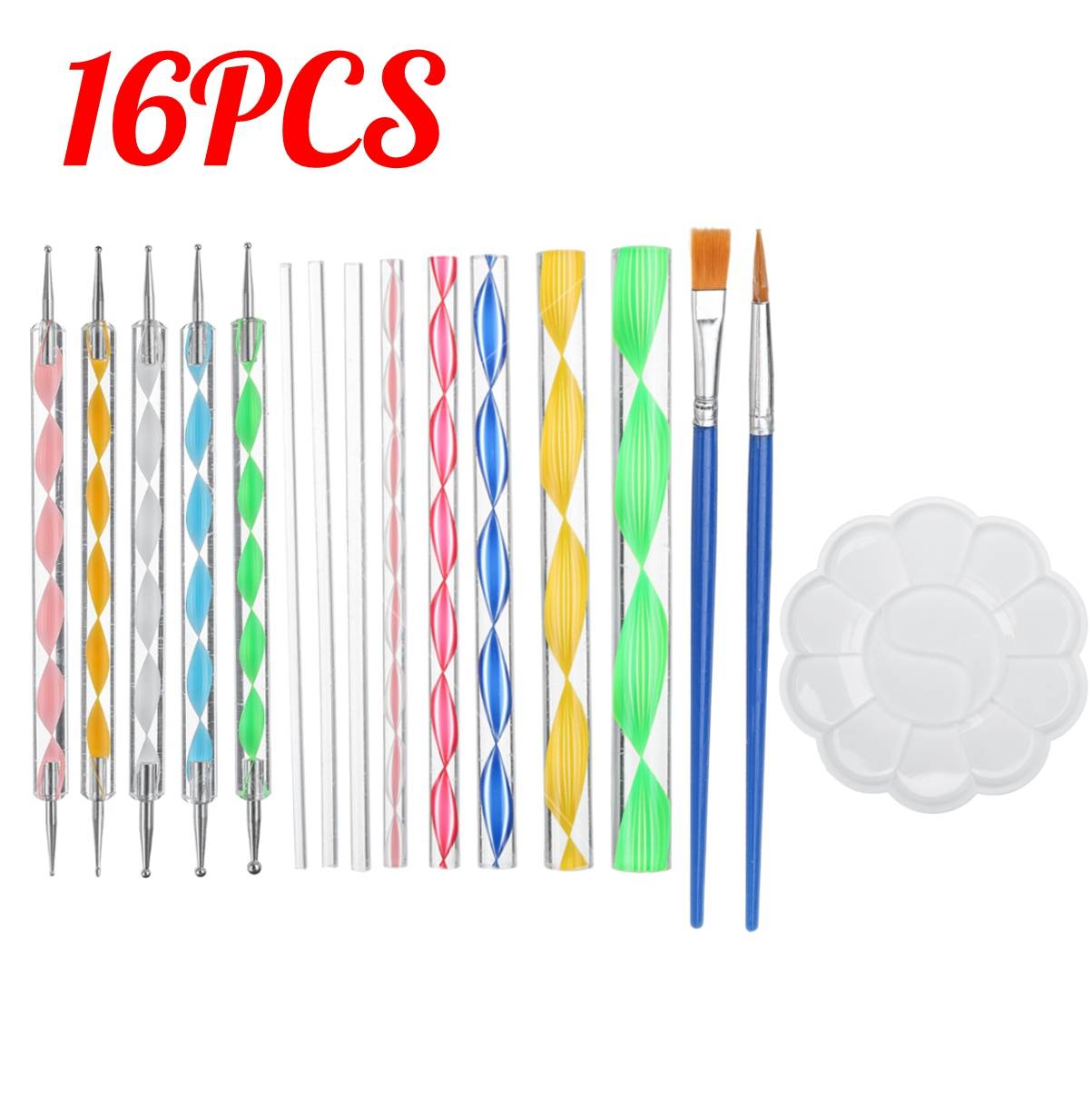 Juego de punteo de Mandala para pintura de rocas para mujer: 16 pcs