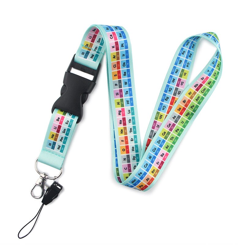 Periodiek Systeem Der Elementen Stijl Terylene Scheidbare Telefoon Strap Vrouwen En Mannen Mobiele Telefoon Sleutel Neck Lanyard Voor Studenten: 2