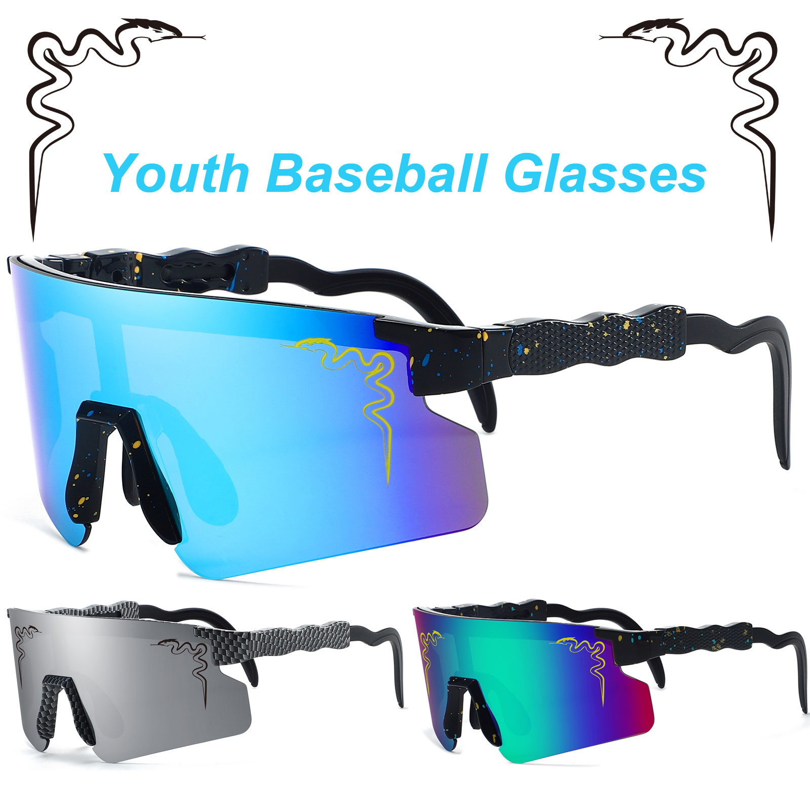 Jugend Sonnenbrille Jungen Mädchen freundlicher Baseball Sonnenbrille Kleiner Kopf Erwachsene Männer Frauen Brillen draussen Radfahren Fahren Schattierungen Sport