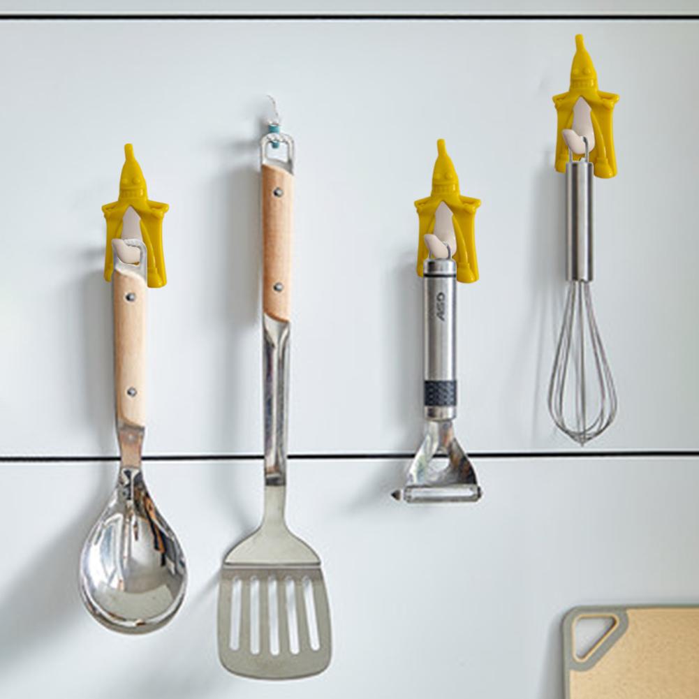 Banaan Vorm Haak Deur Haken Creatieve Plastic Banaan-vormige Haak Muur Hanger Voor Kleren Sleutel Paraplu Jas Opknoping Organisator