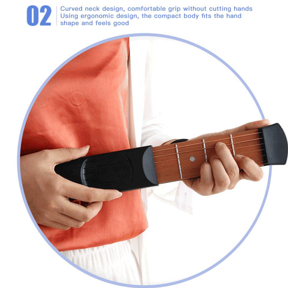 Outil de pratique de guitare de poche entraîneur d'accords Portable exercice de doigt de guitare et accords outil de pratique