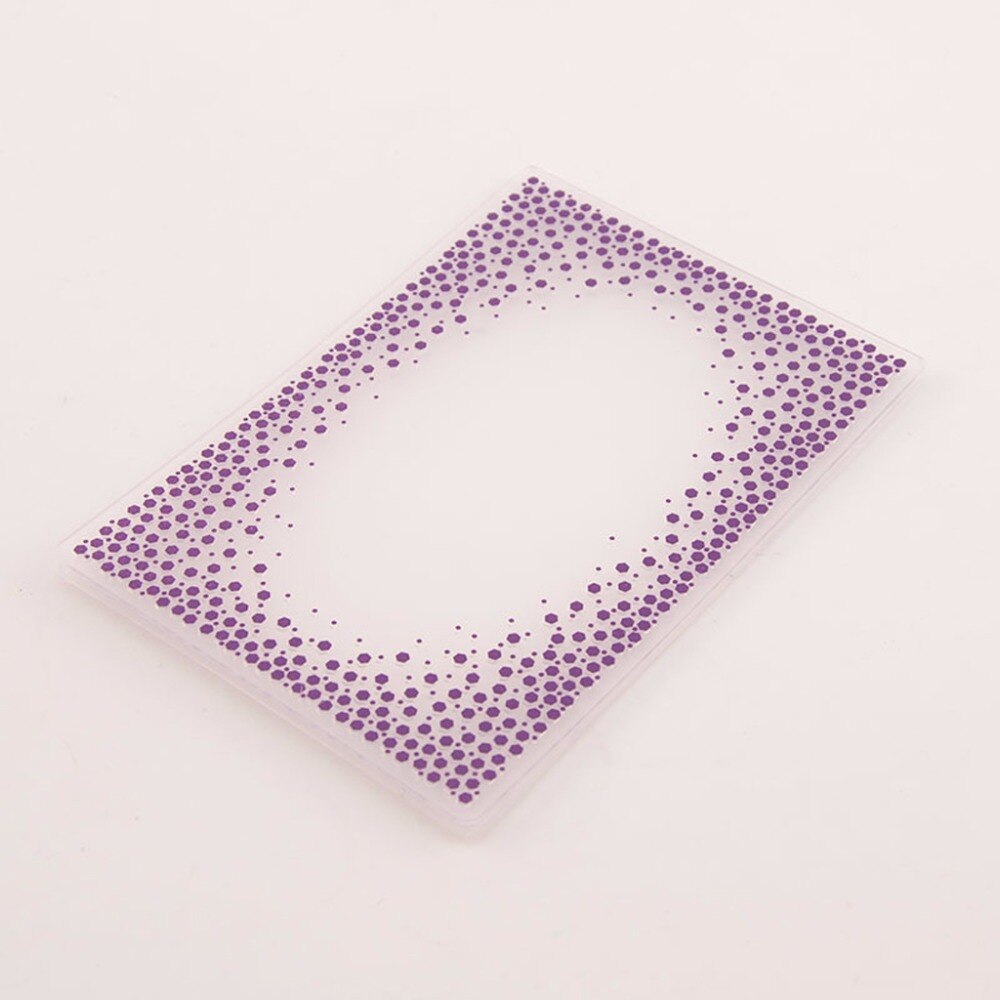 Plastic Embossing Folder Template DIY Scrapbook Photo Album Card Craft DIY Oval-S001
