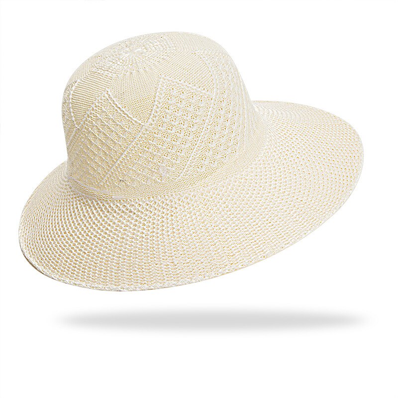 Zomer Hoed Boer Stro Hoed Geweven Strooien Hoed Ademend En Opvouwbare Unisex Zon Bescherming Lente Uitje: beige