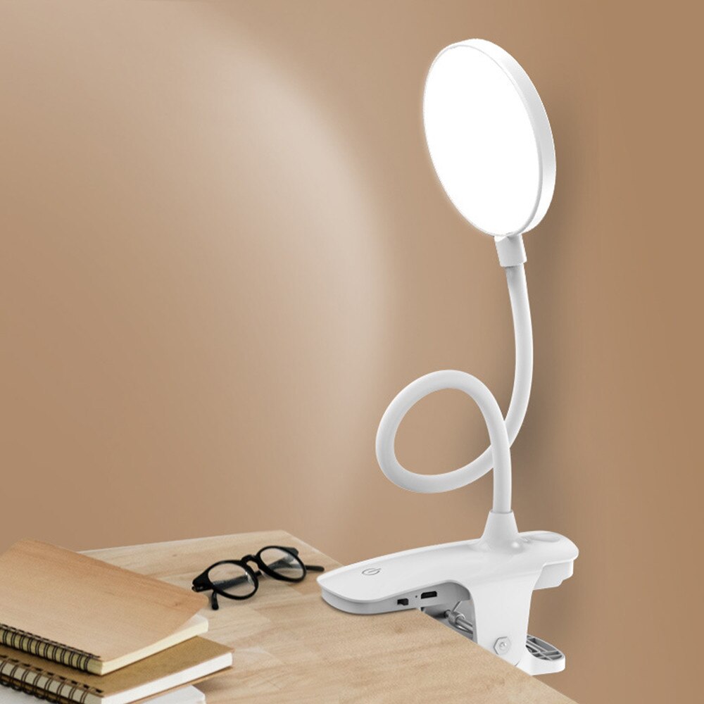 1200mAH/2500mAH LED USB Charging 3 Modes Clip Desk Lamp Eye Protection Reading Study Light USB Charge: Plug-in style