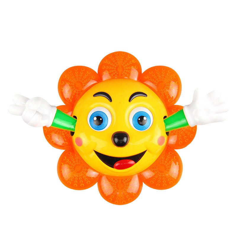 Elektrisk musikbelysning solros universal led ljus färgglad 360 graders rotation leksak blomma barn