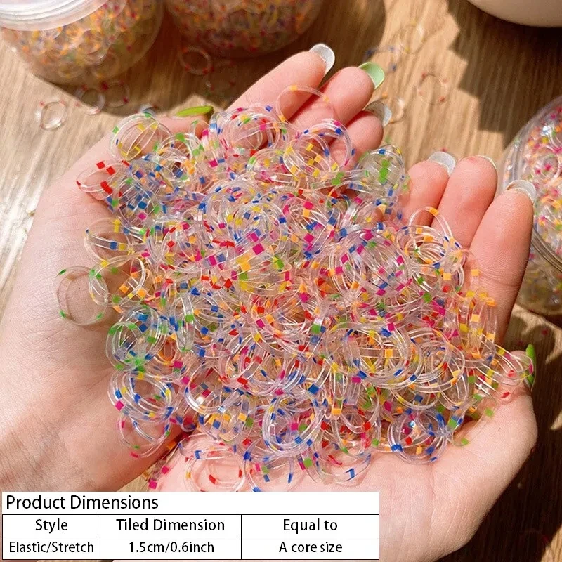 800 Uds. Banda de goma desechable para niñas, lazos para el cabello no daña el cabello, coleteros para niños pequeños, bandas, accesorios para el cabello para niños