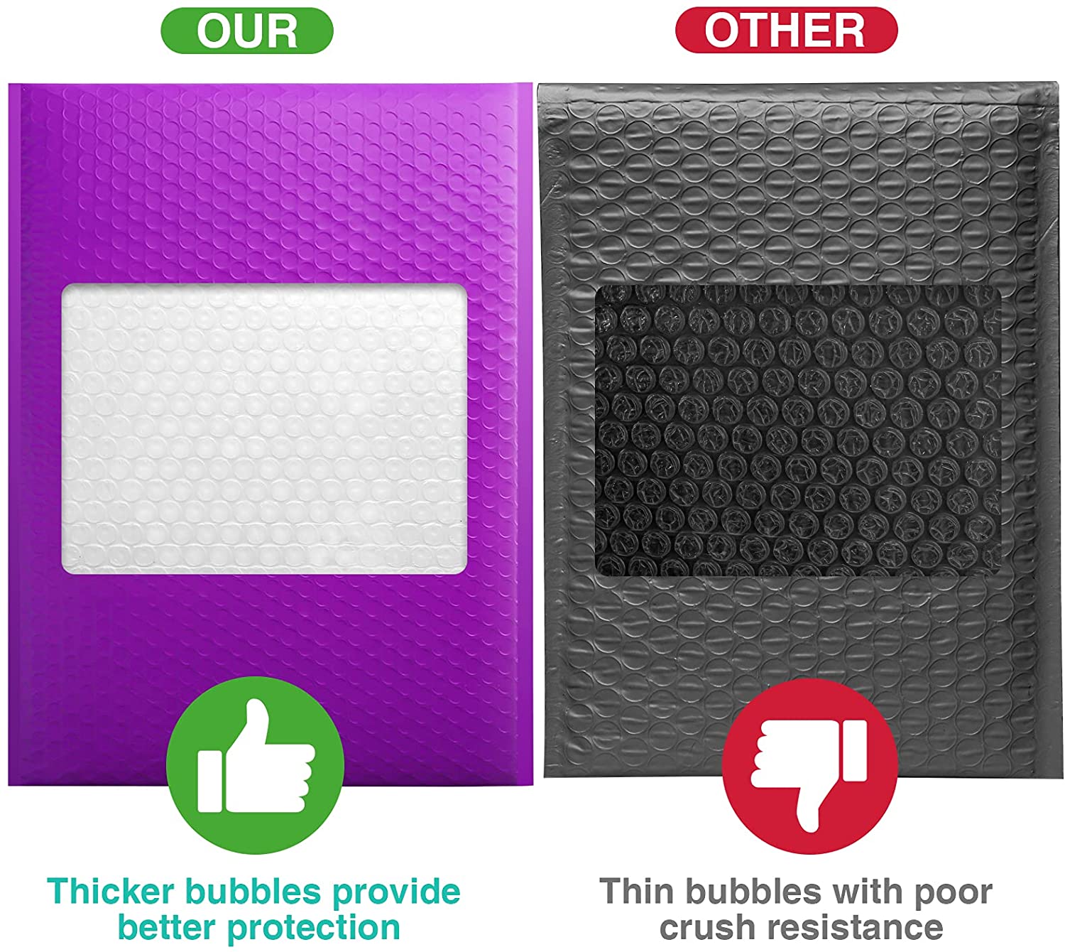 Purple Bubble Mailers Bubble Poly Mailers Packaging for Small Business, Self-Seal Bags, Packaging Bags, Padded