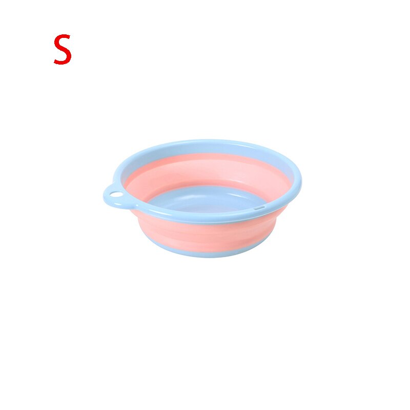 Folding Wash Basin Multifunction Portable Dish Tub For Travel Camping Silicone Collapsible Wash Basins Home Cleaning Tools: B-1