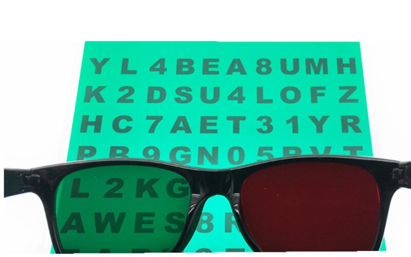 5Pcs Red/Green Hart Chart Accommodative Rock Chart Set Vision Myopia Strabismus Amblyopia Training Reading Aids Disinhibit