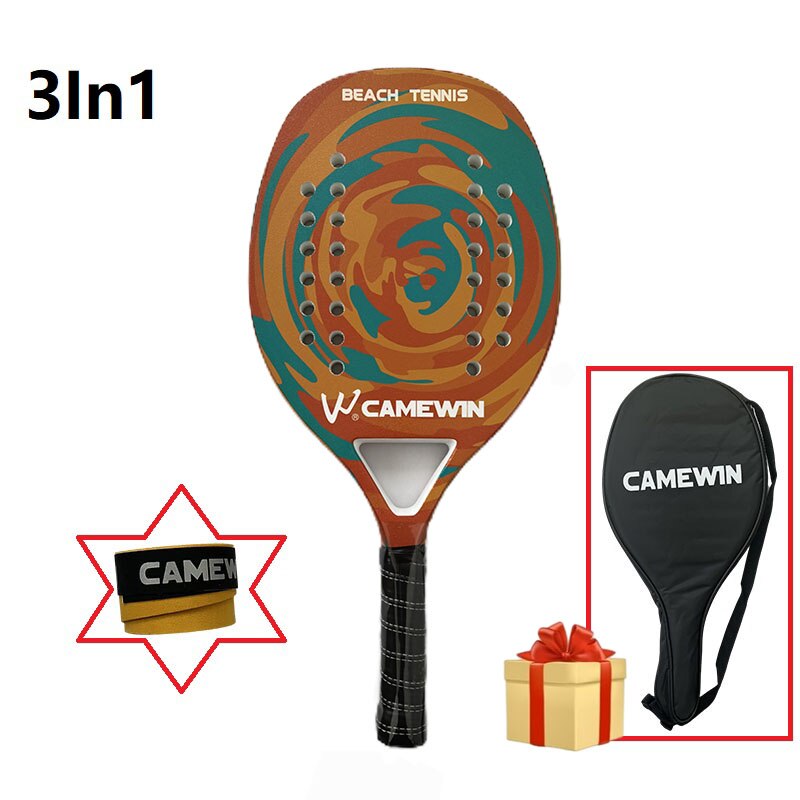 Camwin Raquete Strand Tennis Carbon Fabrikanten Strand Bal Klepels Padel Racket Pala Padel Outdoor Sport Met Cover: 4