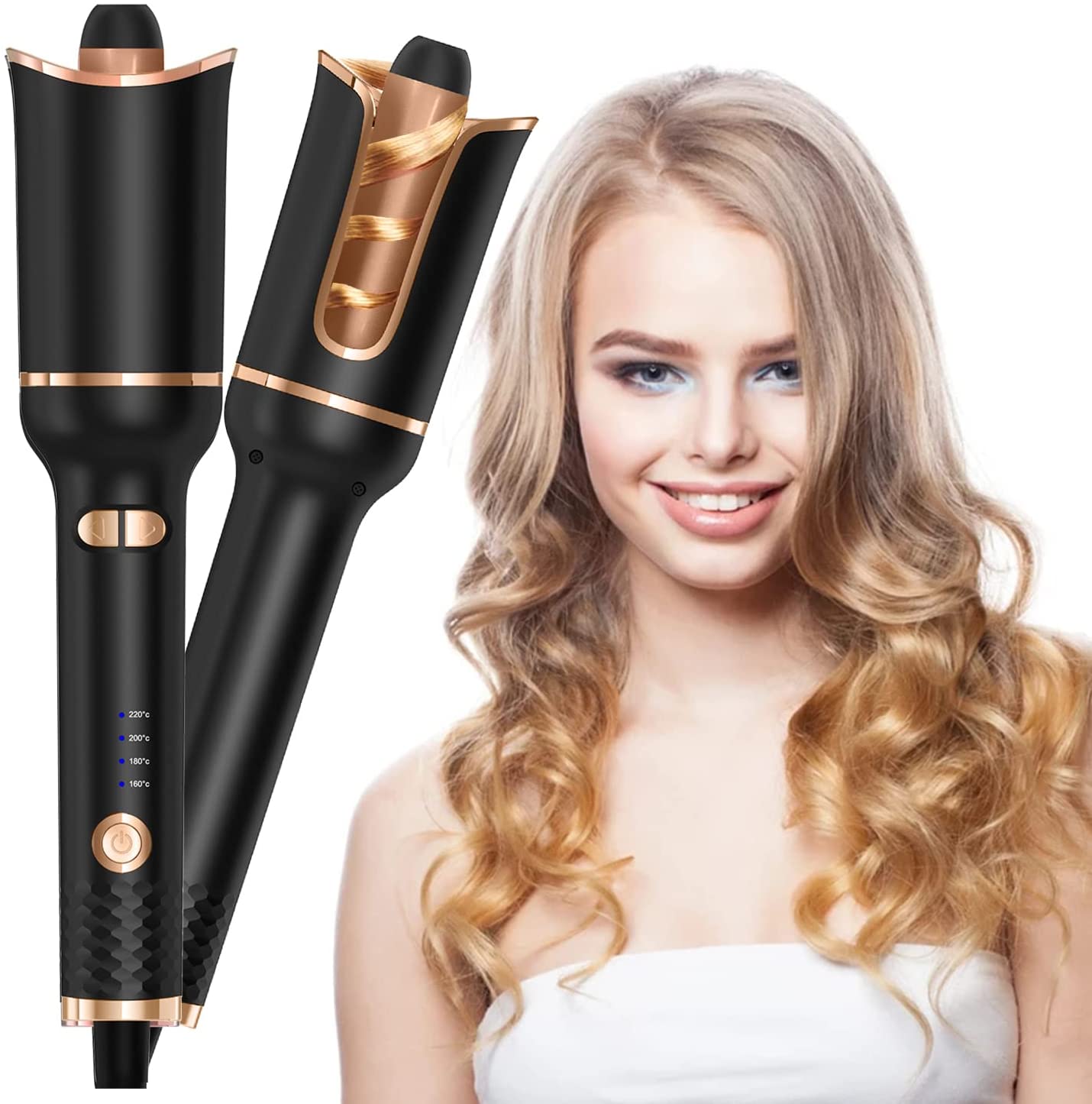 Fer à friser en céramique rotatif automatique, machine à sertir pour onduler les cheveux, appareil à chauffage rapide