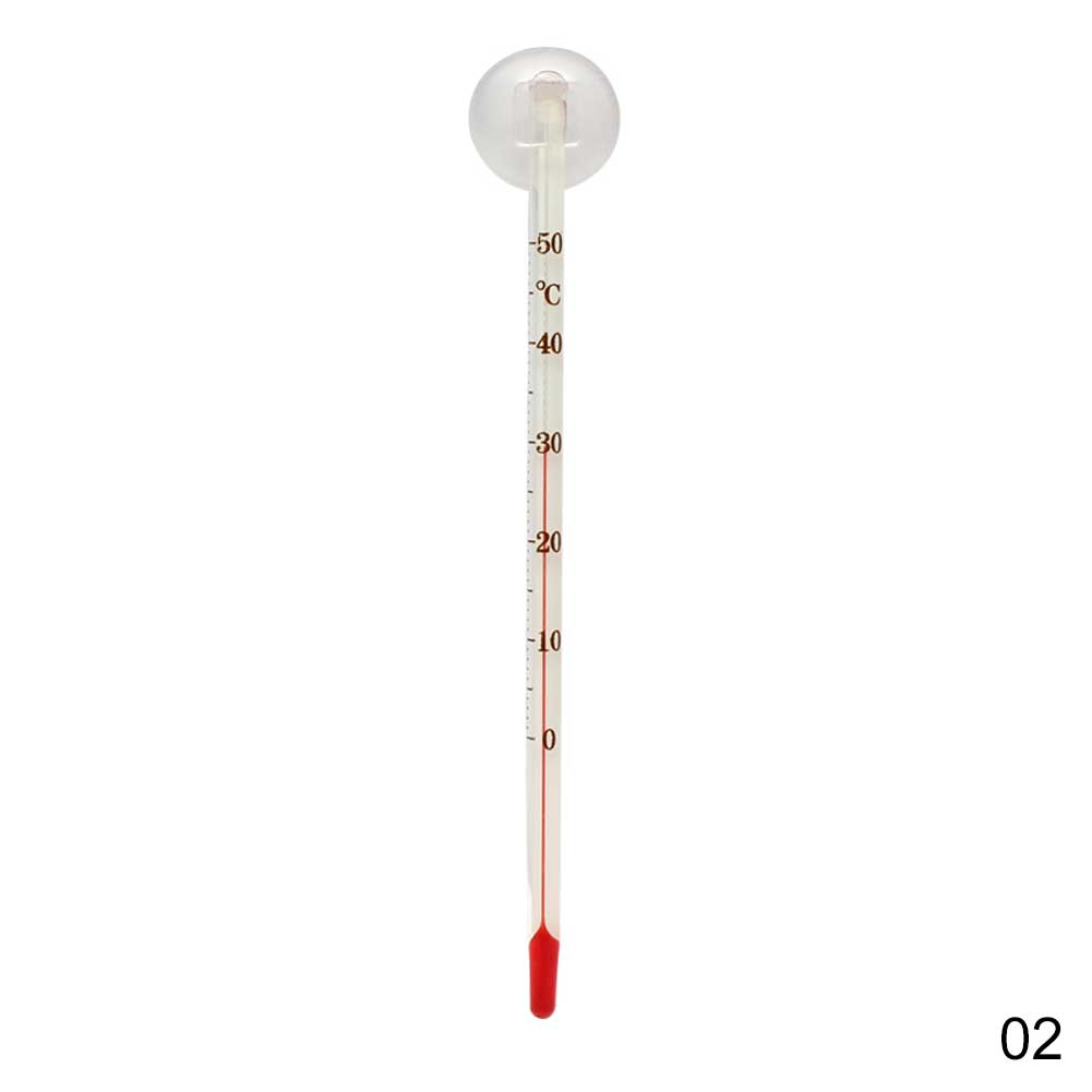 15Cm Hydrometer Aquarium Glas Huishouden Aquarium Thermometer Aquarium Dompelpompen Glazen Thermometer Decor Met Zuignap: WHITE