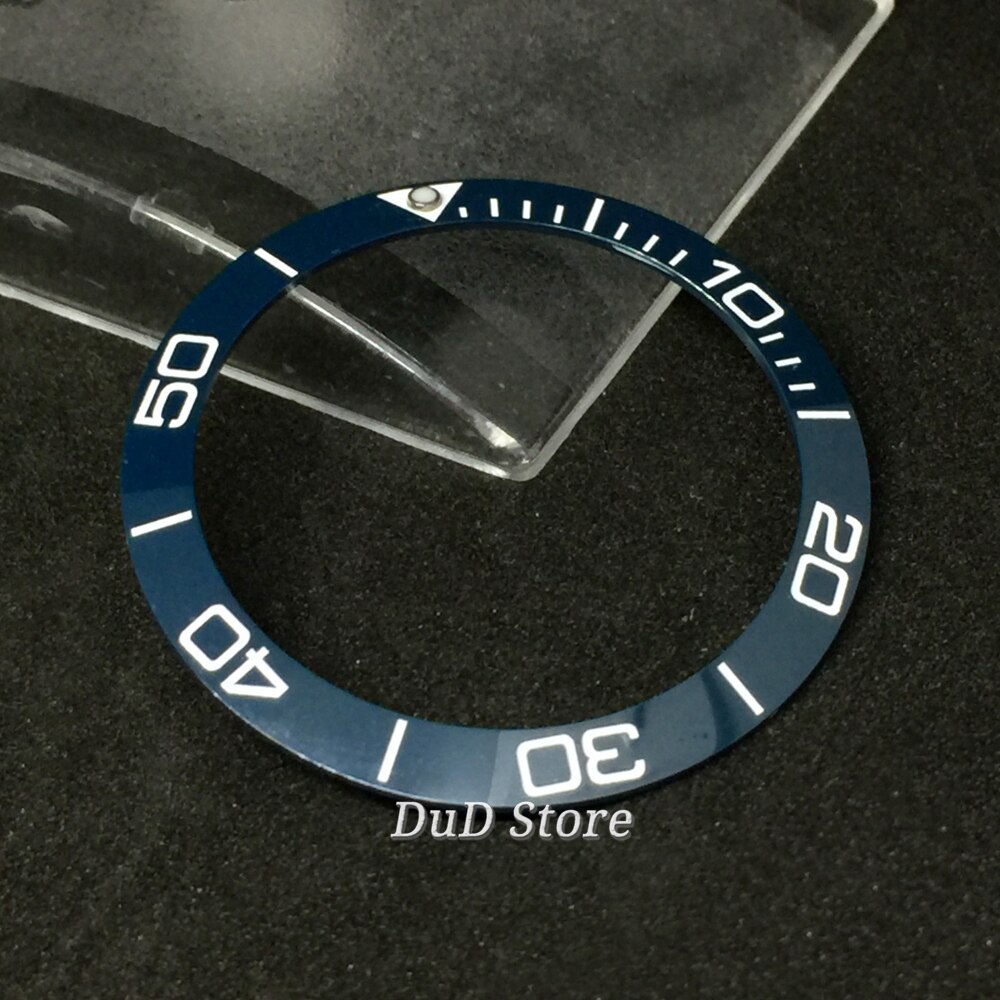 Bliger – lunette de montre automatique en céramique, 38mm, bleu foncé, blanc, 40mm,