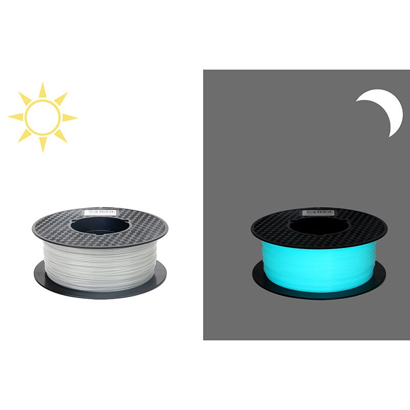 Nachtelijk pla 3d printerfilament nachtelijk 1.75mm printmateriaal nachtelijk blauw groen paars 1kg gloeiend in het donker