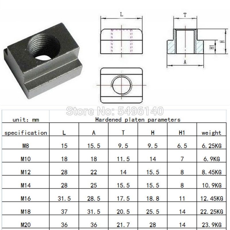 Hardening milling machine clamping set M8 58pcs mill clamp kit vice,clamping tool(A3 material heat )