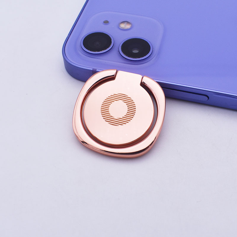 Vingerringhouder Magnetische ultradunne telefoonhouder voor iPhone Luxe metalen draaibare vingerring Mobiele telefoonhouder Standgreep: Oranje