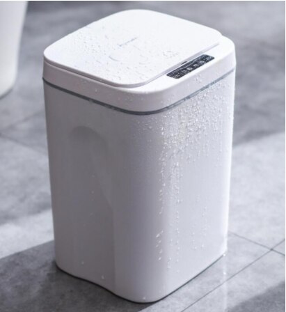 Intelligent Trash Can Automatic Sensor Dustbin Smart Sensor Electric Waste Bin Home Rubbish Can For Kitchen Bathroom Garbage: White / 12L