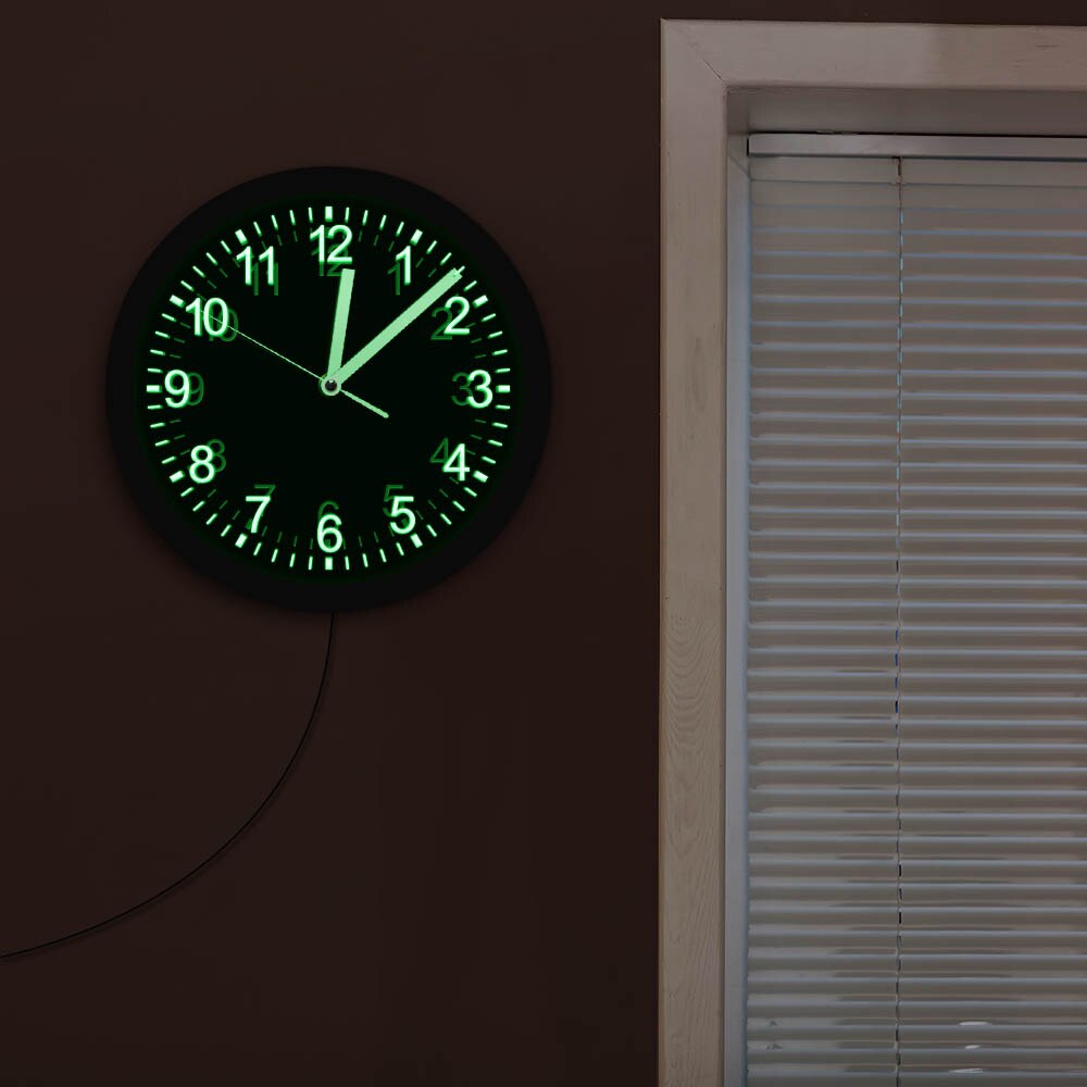 Modern Wall Light Acrylic LED Edge Lit Wall Clock Silent Mechanism Watch with Remote Control Cool Living Room Interior Decor