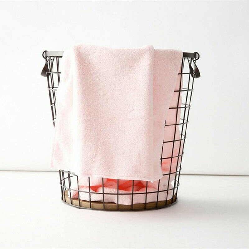 1 stk ensfarget reise bærbart polyester myk korall fløyels håndkle superabsorberende hurtigtørkende håndkle hotellhåndkle tenåringer voksne: Rosa