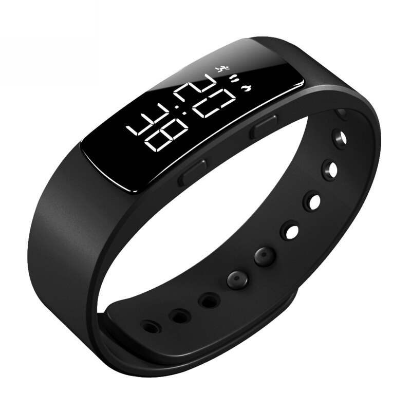 2020New Smart Horloge Mannen Wekker Sport Waterdichte Smart Armband Mannen Chronograaf Passometer Sleep Tracker Kinderen Armband: Black