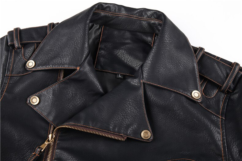 Winter Heren Leren Jas Mannen Mode Motorfiets Pu Leather Jacket Cool Rits Lederen Jassen Eu Size