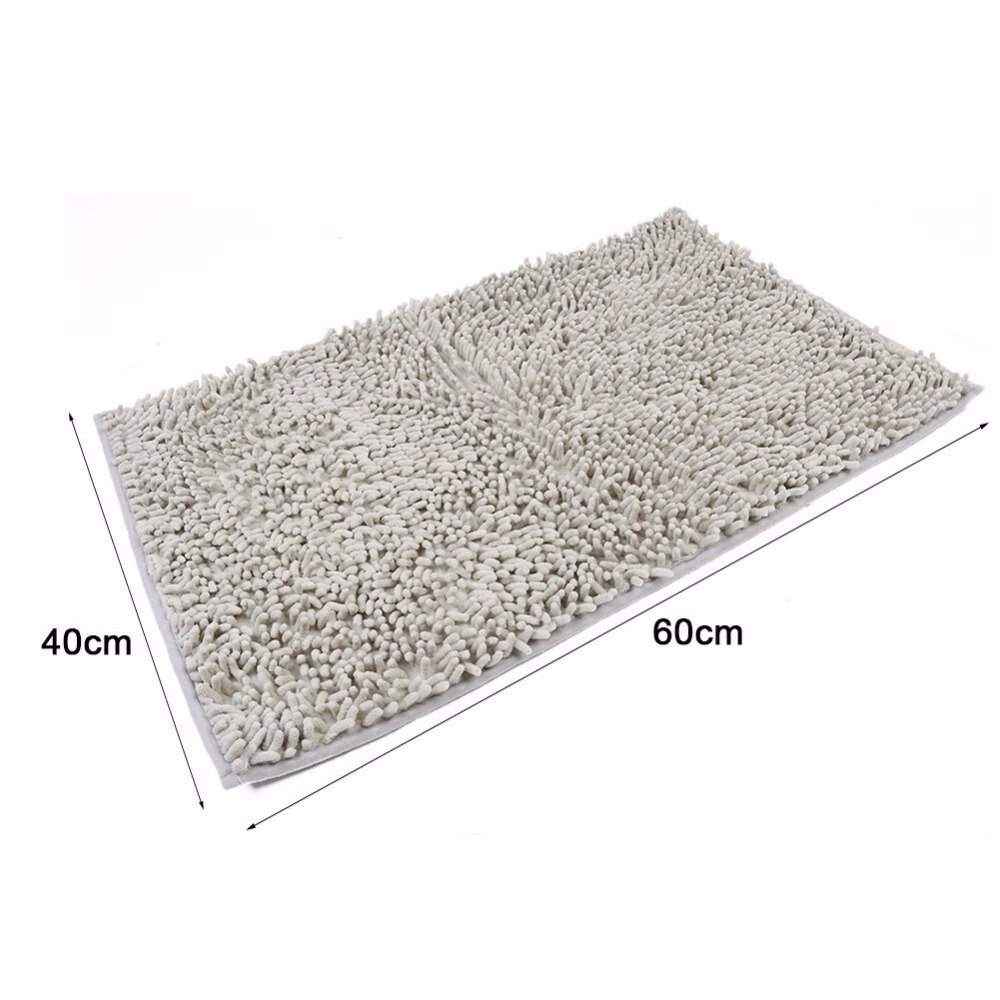 40*60CM Absorbent Bath Mats for Tub Non - Slip Grey Bath Mat for Bathroom Floor Bath Rug Machine Washable 50