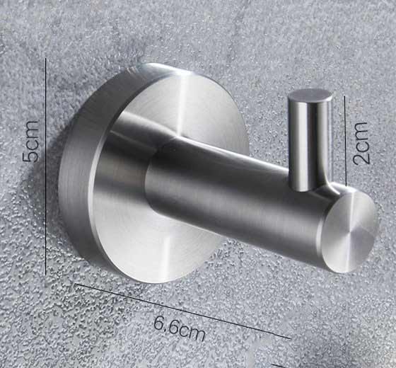304 Brushed Stainless Steel Single Robe Hook Wall Mounted Towel Hook Clothes Hook Bathroom Hardware: A style