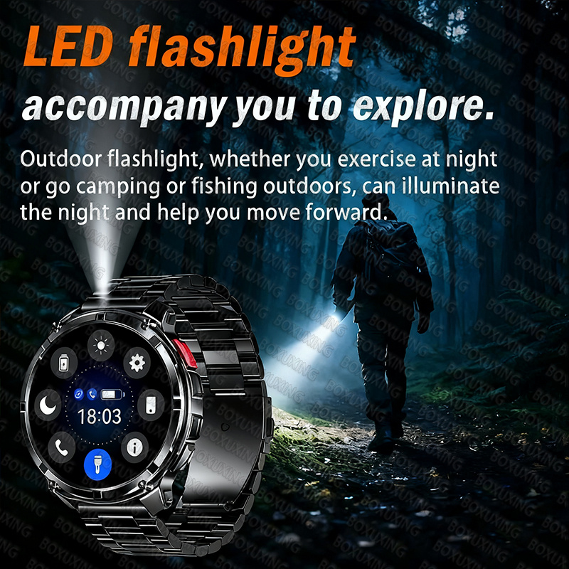 2025 Nuovo Sport All'aria Aperta Astuto Della Vigilanza Degli Uomini di Schermo HD 1100mAh Batteria di Grande Lungo Tempo di Standby Chiamata Bluetooth Orologio Sportivo Impermeabile