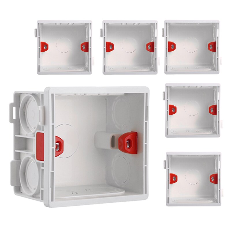 86 type British Standard electrical adjustable mounting box cassette switch socket junction box concealed internal mounting box: Orange