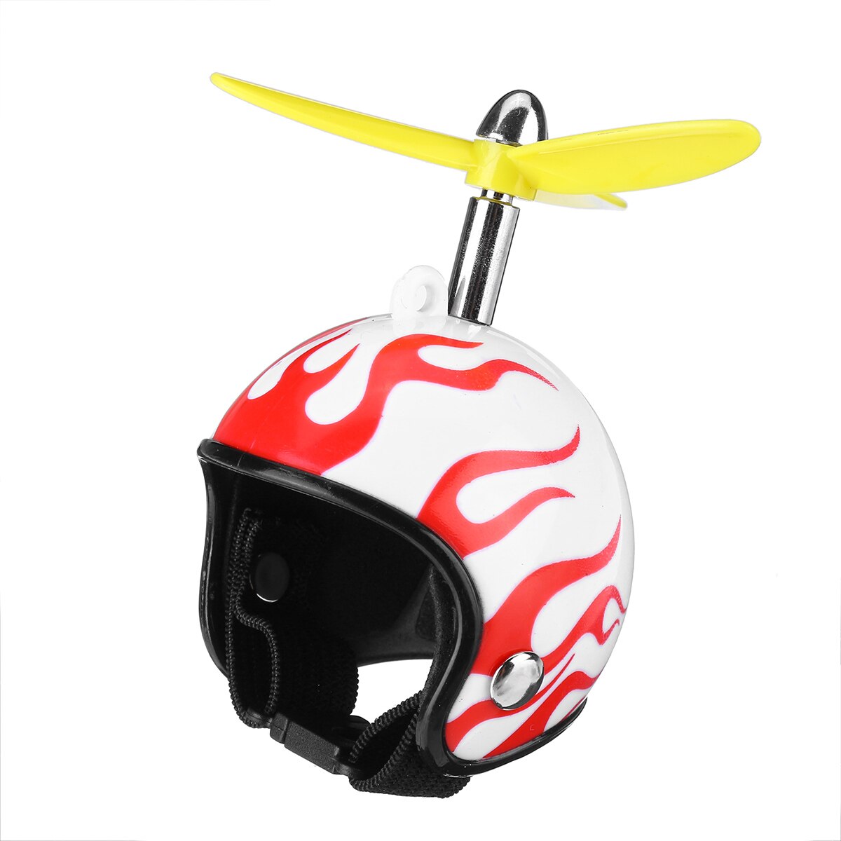 Drôle petit poulet casque pour animaux de compagnie poules oiseau dur chapeau de protection chapeaux transporteurs pour animaux de compagnie fournitures accessoires pour animaux de ferme hélice: White fire