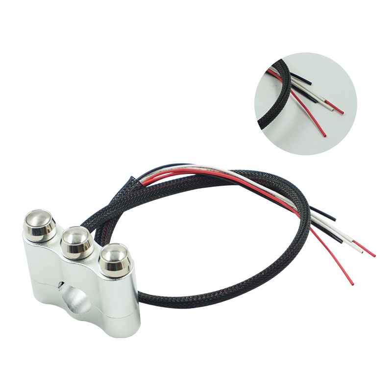 CNC de aluminio de 7/8 ''22mm interruptor para el manillar de la motocicleta, interruptor de montaje para el claxon, luz antiniebla, botón de encendido apagado y apagado