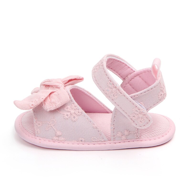 Pasgeboren Baby Meisje Sandalet Bows Peuter Zomer Roze Schoenen Open Teen Sandalen Baby Slippers Prinses Flats Douche