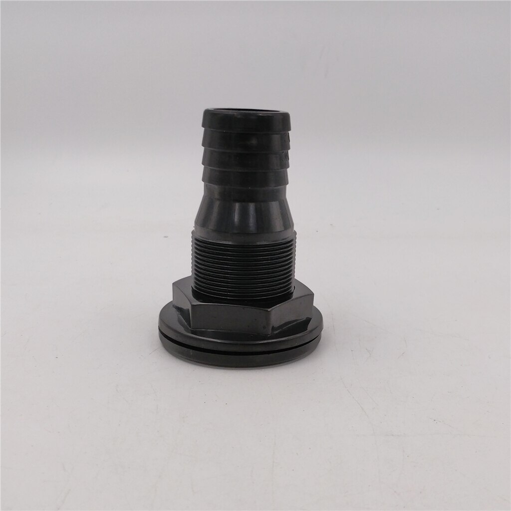 1.5 Inch Through Hull Mushroom Head Barbed Plastic Black Thru Hull Connector