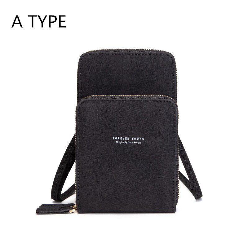 Crossbody Mobiele Telefoon Schoudertas Collectie Mobiel Tas Mode Dagelijks Gebruik Kaarthouder Mini Zomer Schoudertas Voor Vrouwen Portemonnee: A-Black