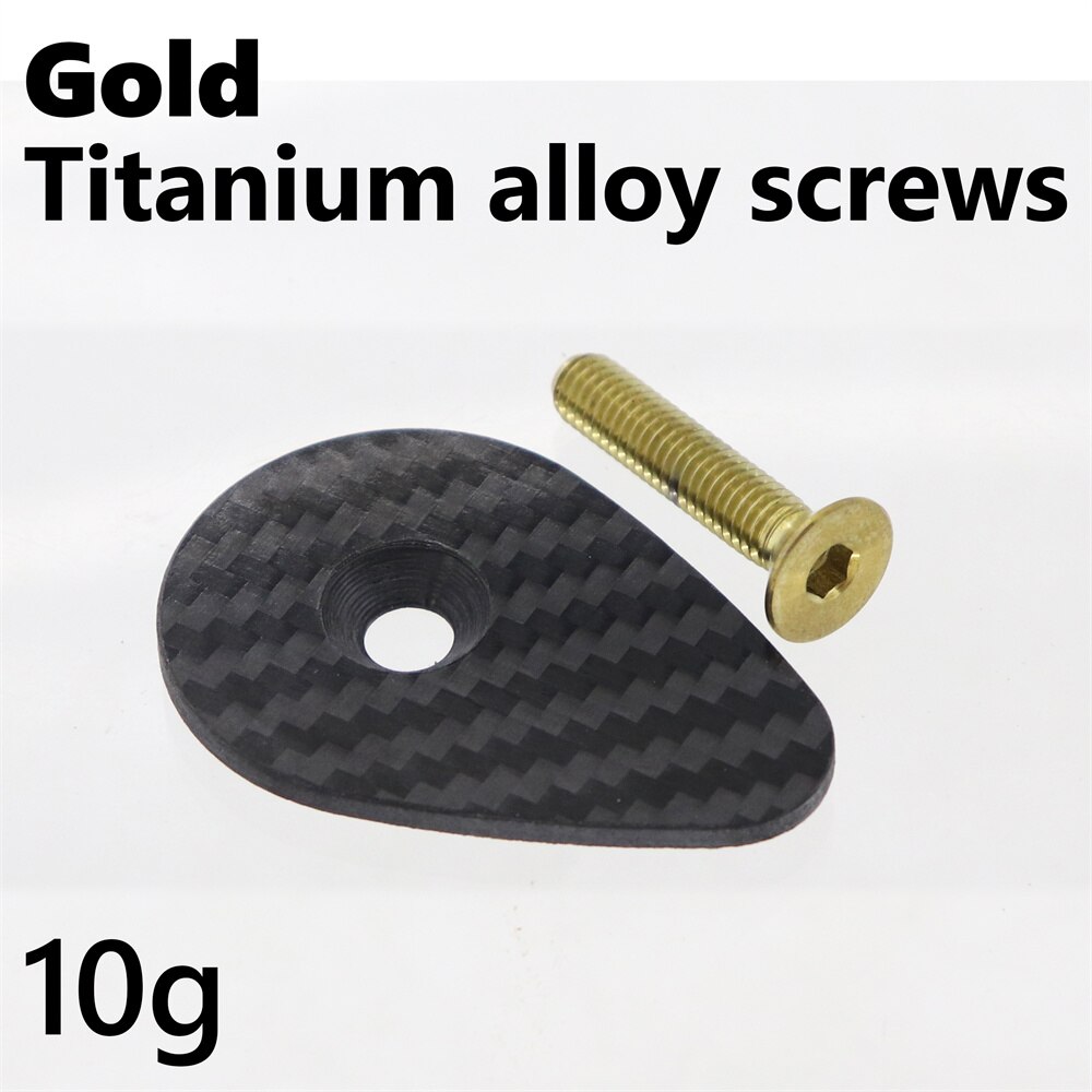 Carbon Bicycle Stem Top Cap with Screw For F12 handlebar Carbon top cover stem cover: Golden Ti Screw