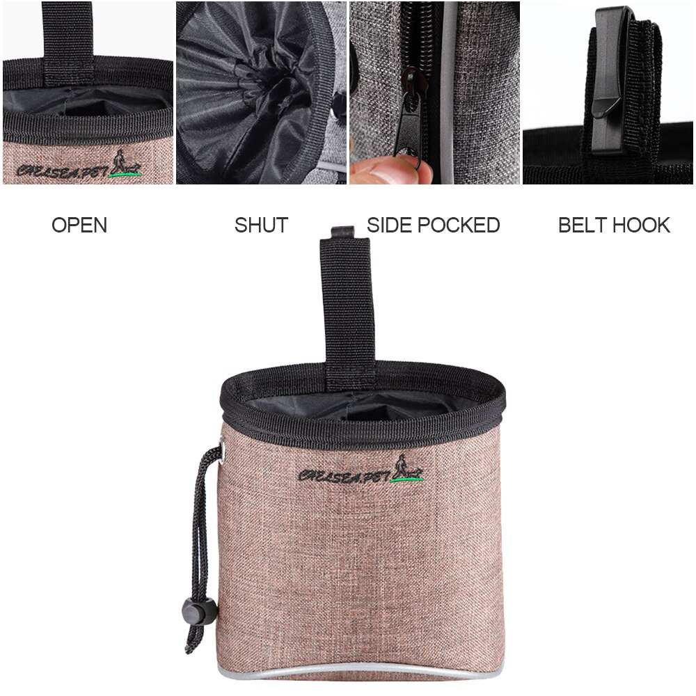 Hondentraining snoepzak voor buiten, hondensnoepjeszak, heuptas, stoffen tas voor honden en puppy's, benodigdheden  #2