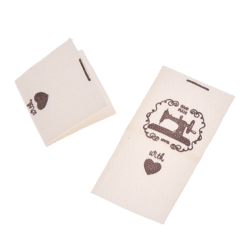 Etiquetas artesanales hechas a mano con patrón impreso, suministros acolchados para ropa, accesorios de decoración, 50 Uds.