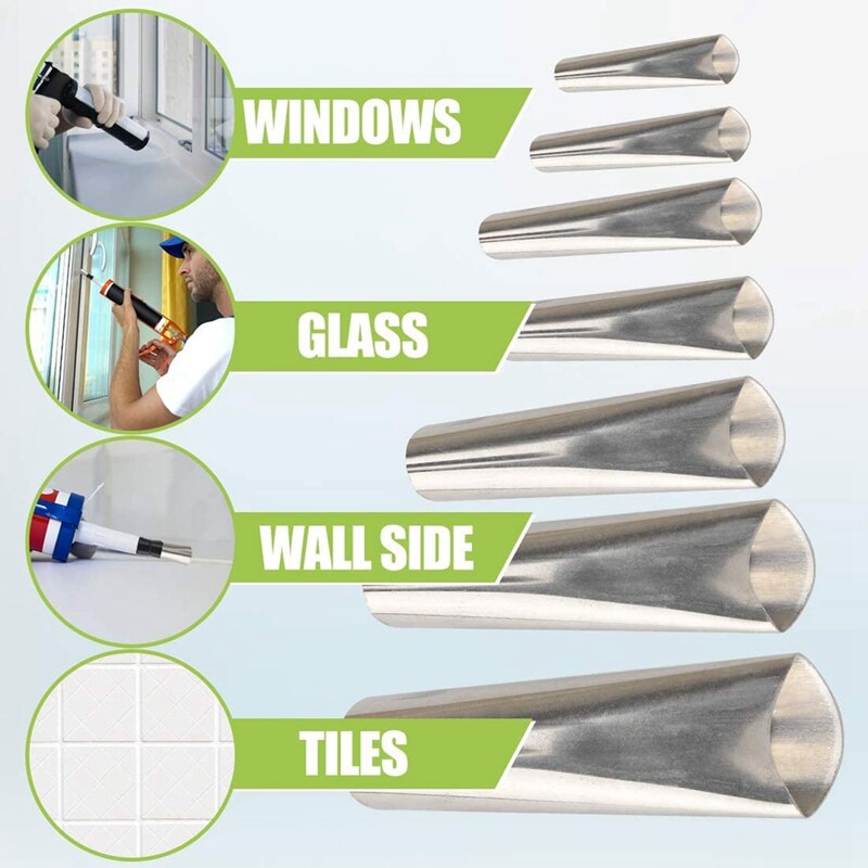 Breeuwen Finisher Kit - 14Pcs Rvs Kalefateren Nozzle, 3 In 1 Breeuwen Gereedschap-Kit Breeuwen Afwerking Tool