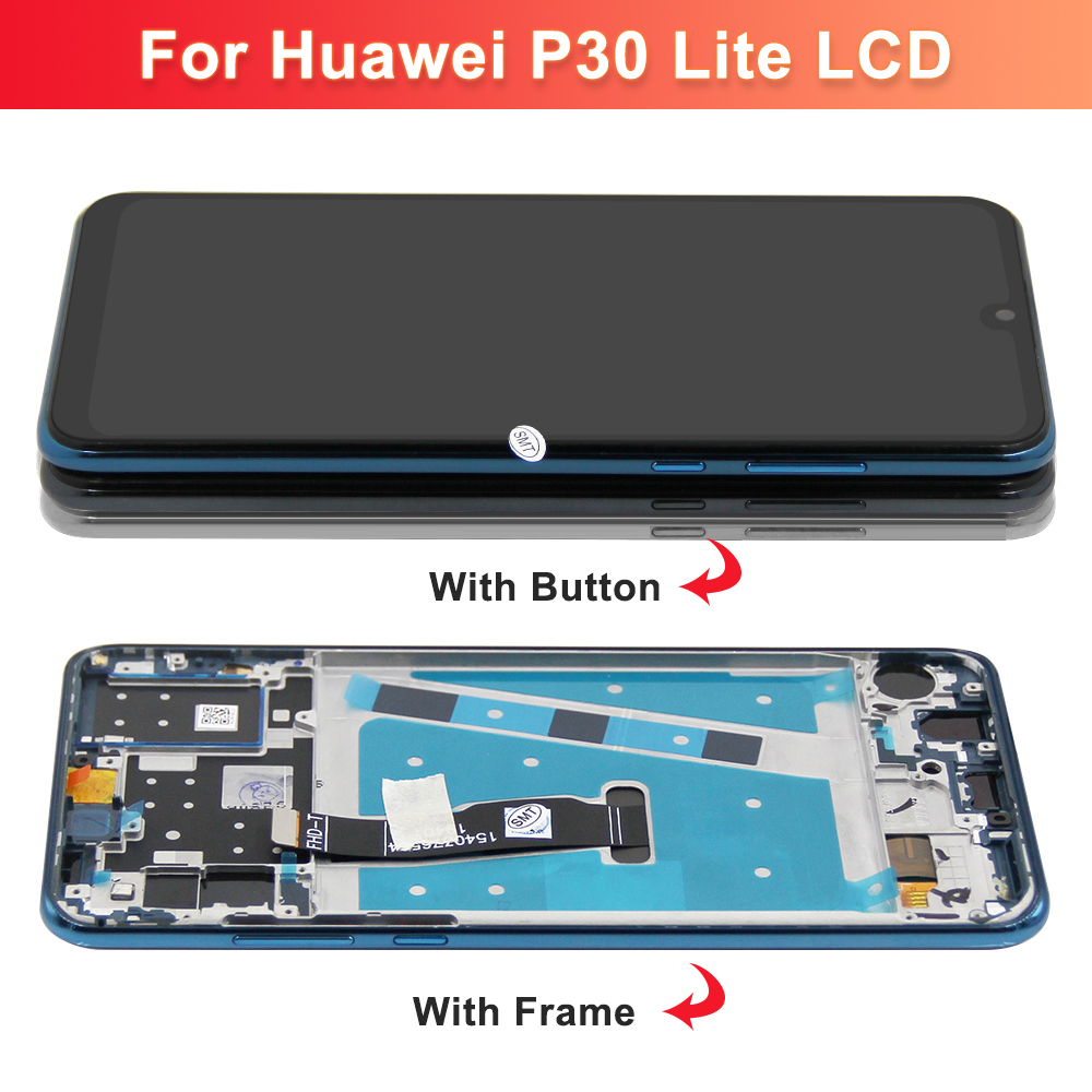 P30 Lite Scherm, Voor Huawei P30 Lite Lcd-Scherm MAR-LX1M Lx2 Al00 Touchscreen Voor Huawei P30 Lite Nova 4e Scherm Vervanging