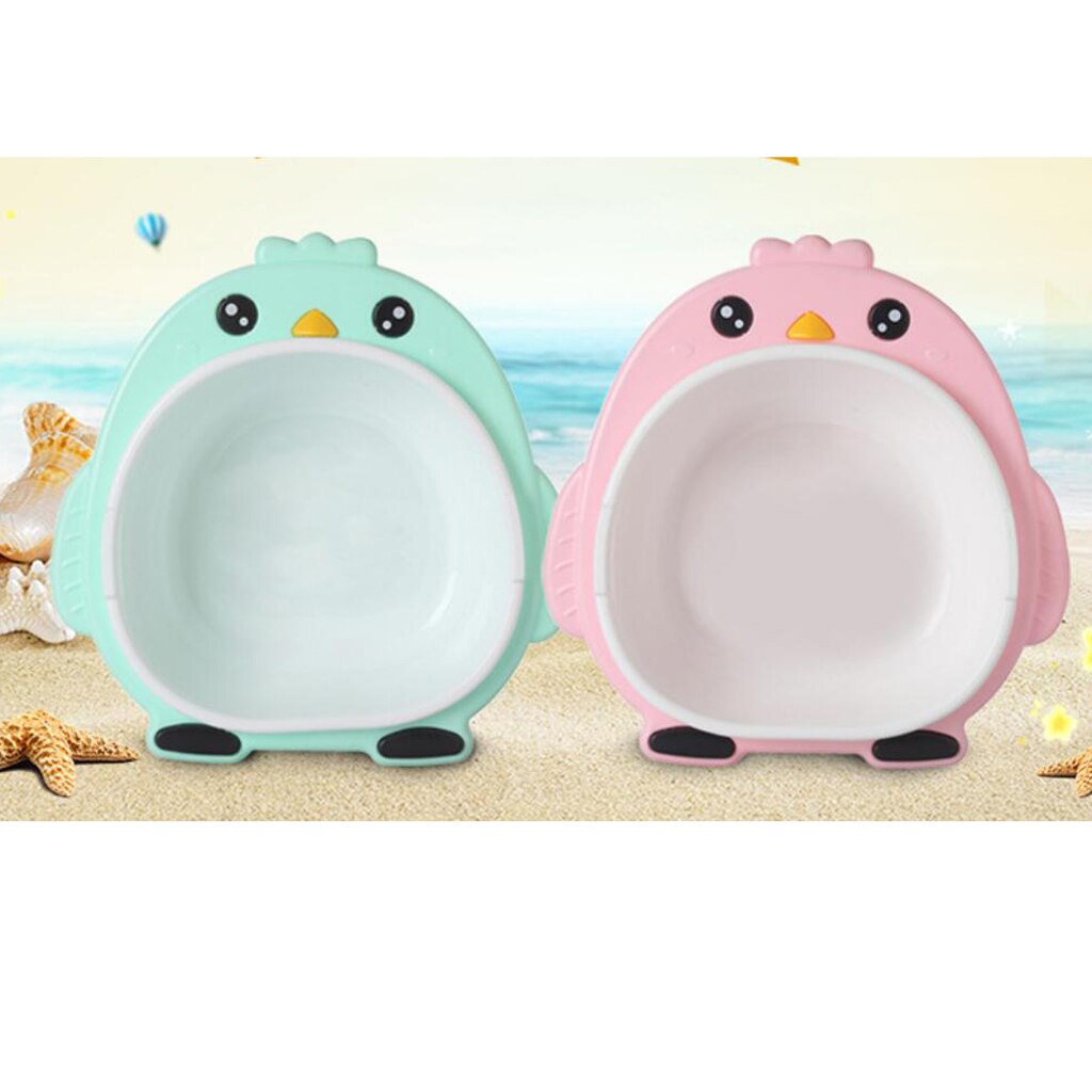 Portable Cute Chick Shape Bathroom Washbasin Bathing Accessories for Baby Toddler – Green