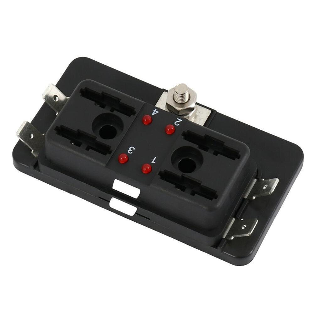 4/6/10 Way Standard Blade LED Fuse Box Holder With Failure Light Car Marine For Car Auto Accessories Blade Fuse Box