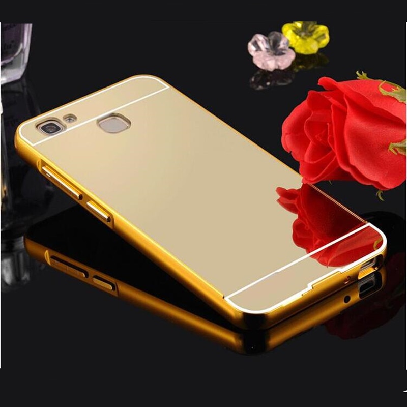 Voor ZTE Blade A610 case Luxe Rose Gold Aluminium Spiegel Cover Case Voor ZTE Blade A610 EEN 610 Case beschermende Telefoon Tas