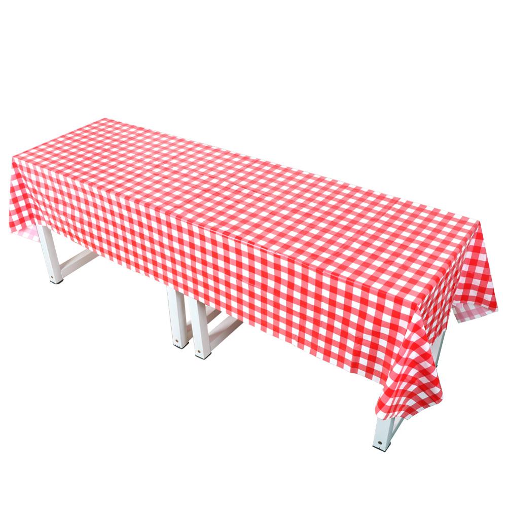 OurWarm Disposable Tableware Red and White Checkered Perfect for Italian Dinner Party Square Tablecloth Strawberry Birthday: Orange