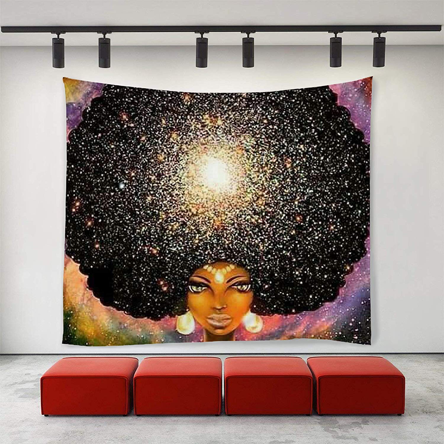 Afro African American Women Art Tapestries Wall Art