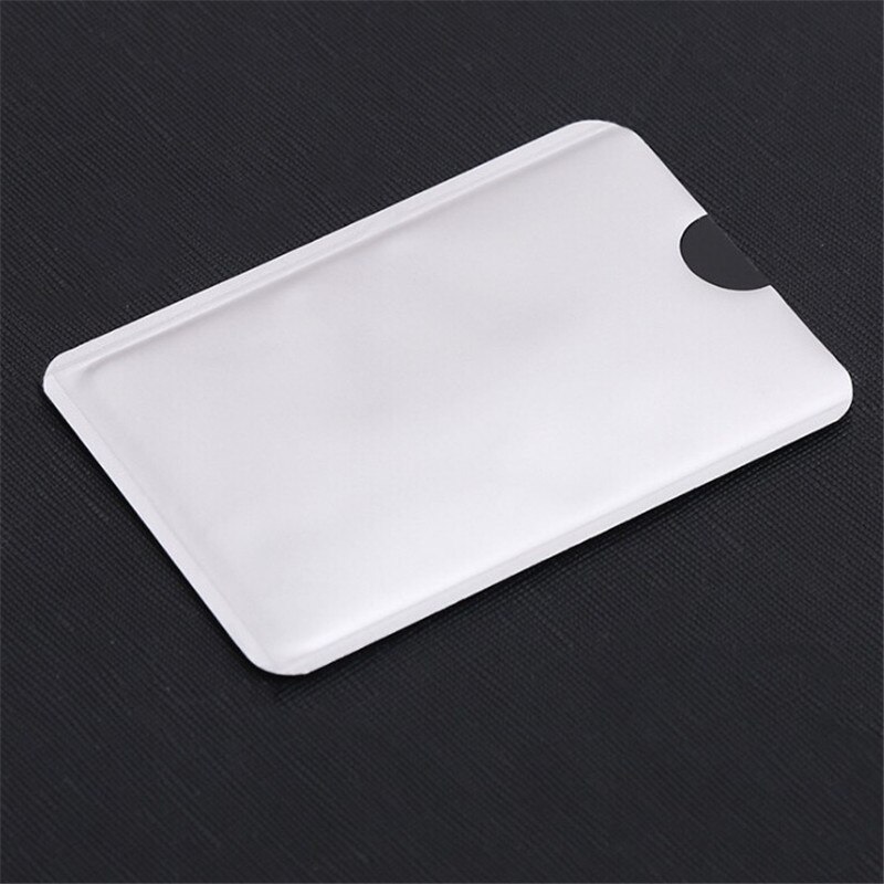 10 Pcs/Pack Anti-theft Reader Lock Bank ID Case Anti Rfid Blocking Card Holder Smart Safety Protection Metal Credit Card Holder: Silver