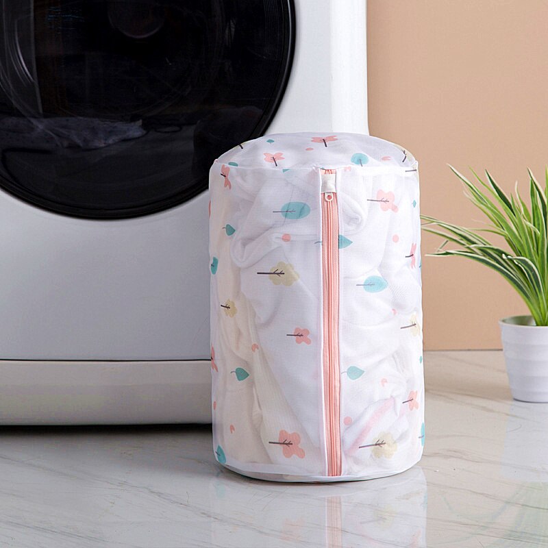 Polyester Printing Mesh Laundry Bag Underwear Laundry Baskets Large Capacity Travel Organizer for Clothing Socks Bra Washing Bag