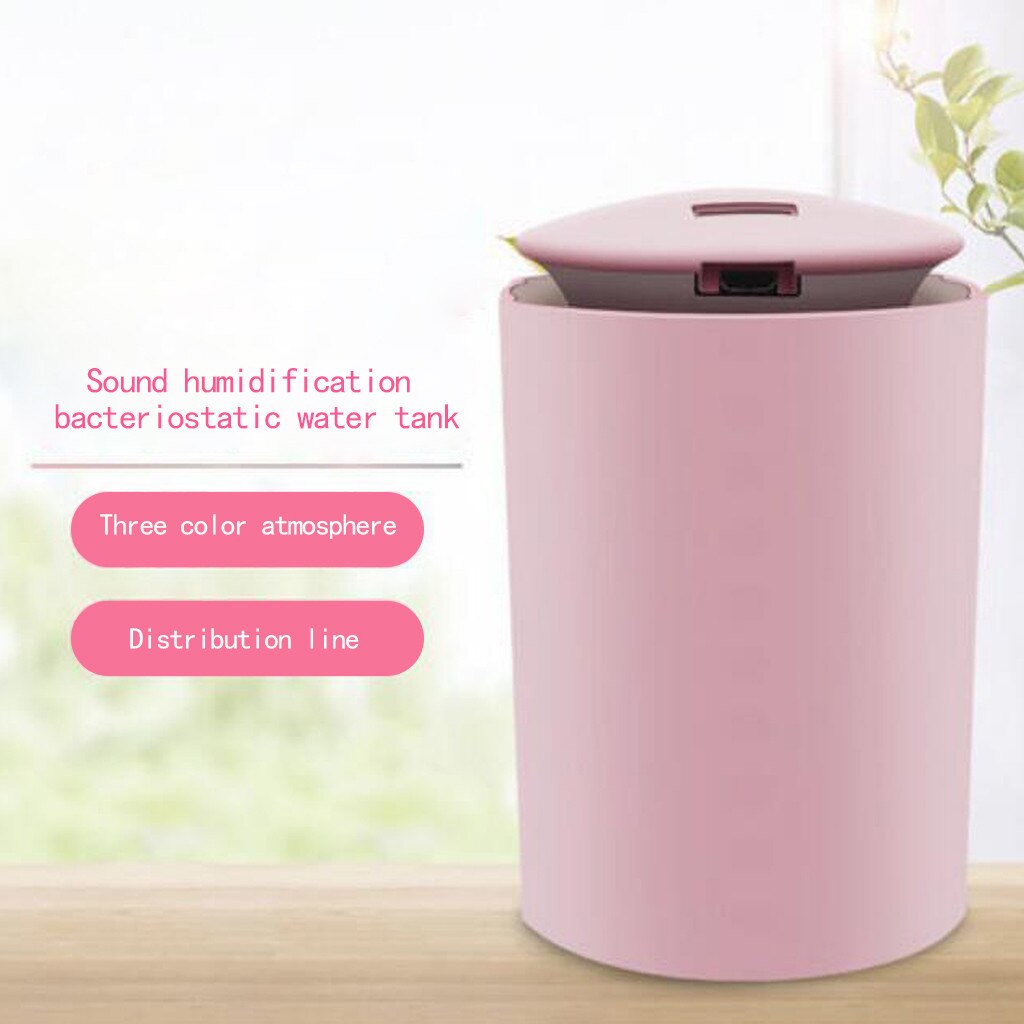 25 # Luchtbevochtiger Draagbare Usb Ultrasone Kleurrijke Cup Aroma Diffuser Cool Mist Maker Luchtbevochtiger Luchtreiniger Met Licht Luchtbevochtiger: Pink