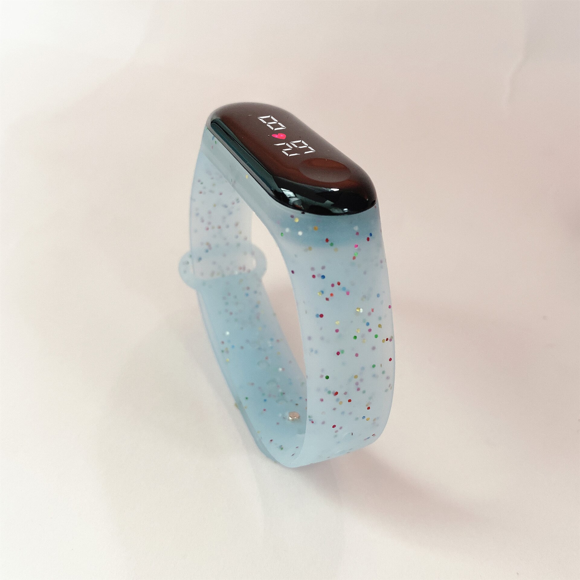 Montres numériques pour enfants filles et garçons, rose, LED, Simple, étanche, bracelet en Silicone: Bleu