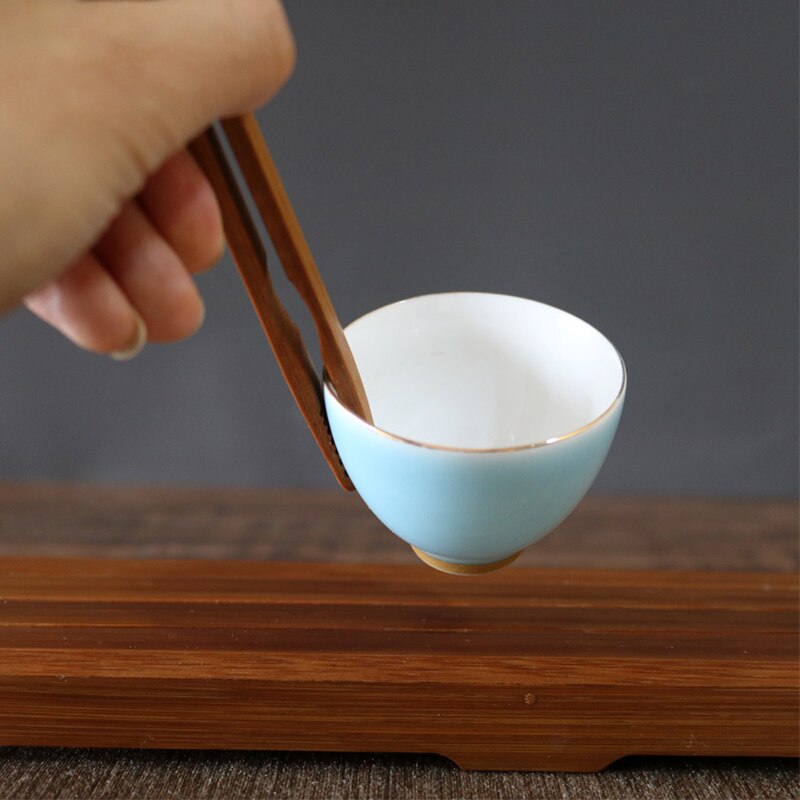 Kitchen Accessories Tea Set Tea Clip Bamboo Wooden Tea Tongs Tea Ceremony Six Gentlemen Cup Clip Tea Clip Pu'er Tea Tea Tweezers