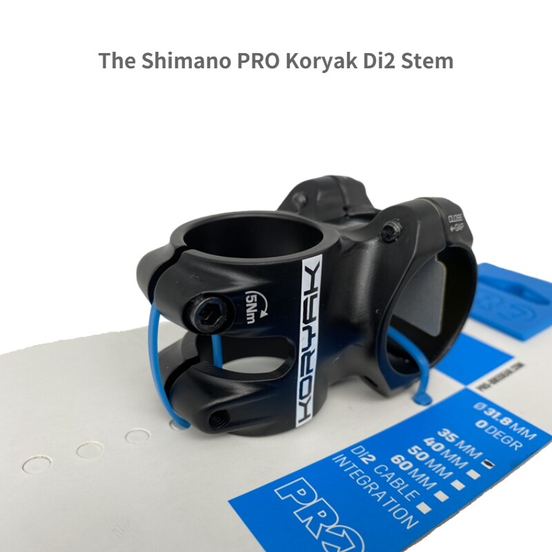 Shimano – tige PRO Koryak Di2, 0 degré + 6 °/-6 ° degrés, 1-1/8 &#39;&#39;31.8mm 35/50/60/70/80/90/100